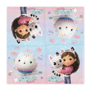 gabbys dukkehus servietter foldet ud