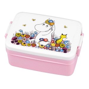 Mumi madkasse med lyserød bund