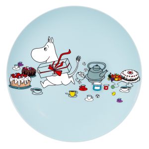 Lyseblå mumi tallerken