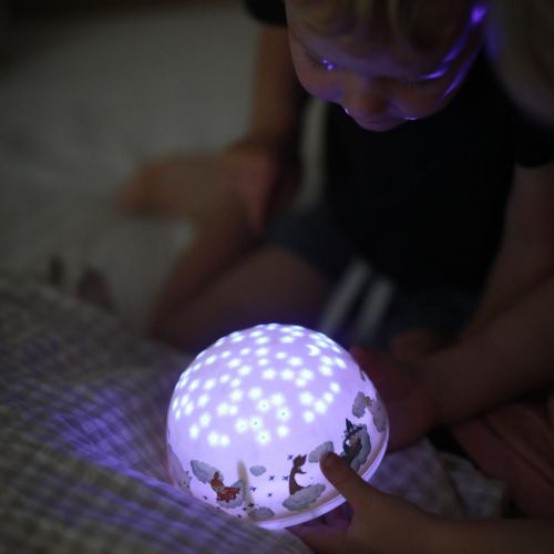 Mumi natlampe med stjernehimmel