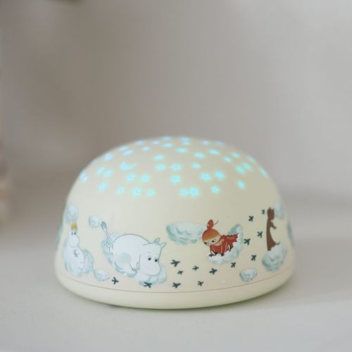 Sød mumi lampe med stjernehimmel og musik