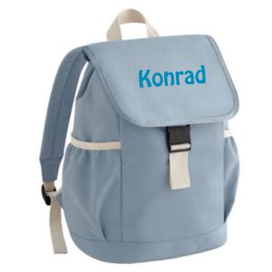 Lyseblå børnerygsæk med navn