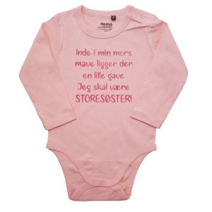 Lyserød storesøster body