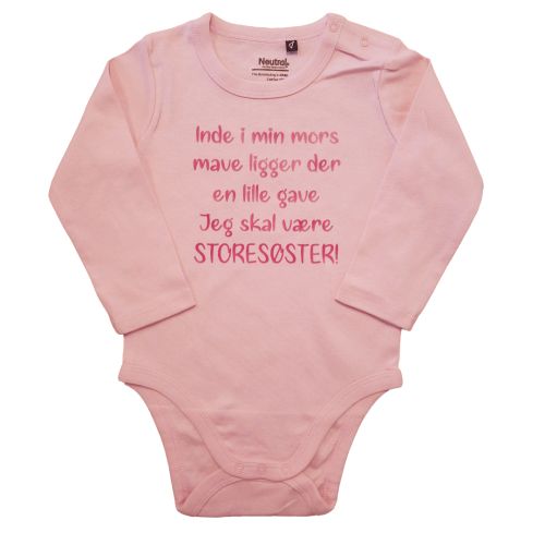 Lyserød storesøster body