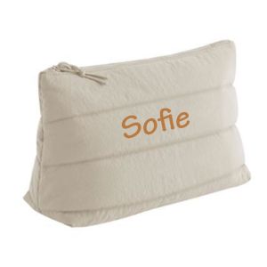Quilted toilettaske med navn