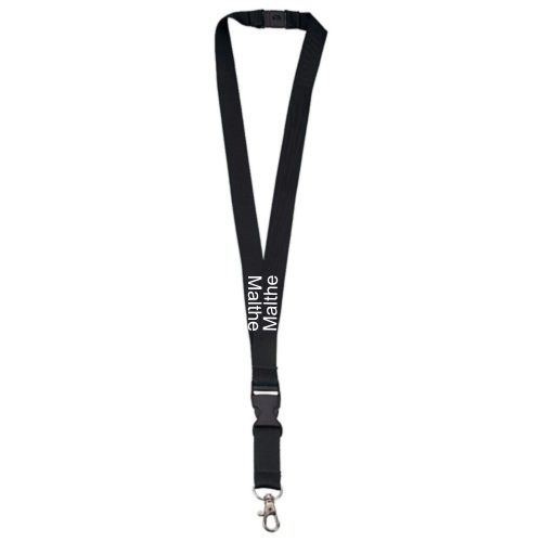 Sort keyhanger med navn