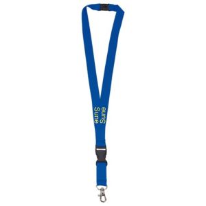 Blå keyhanger med navn