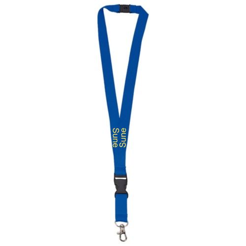 Blå keyhanger med navn