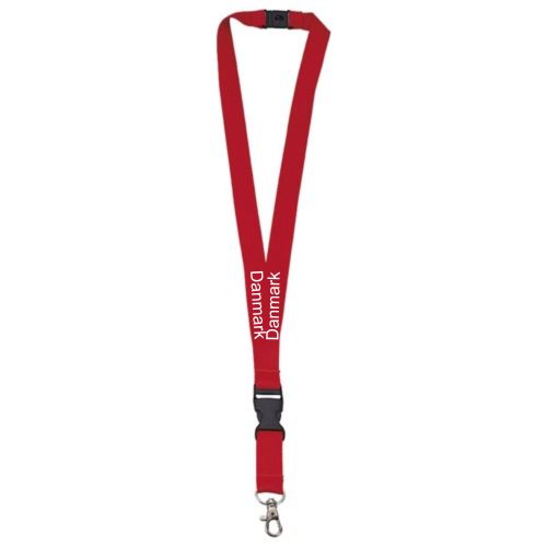 Rød nøglesnor med navn