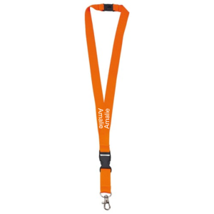 orange nøglesnor med navn