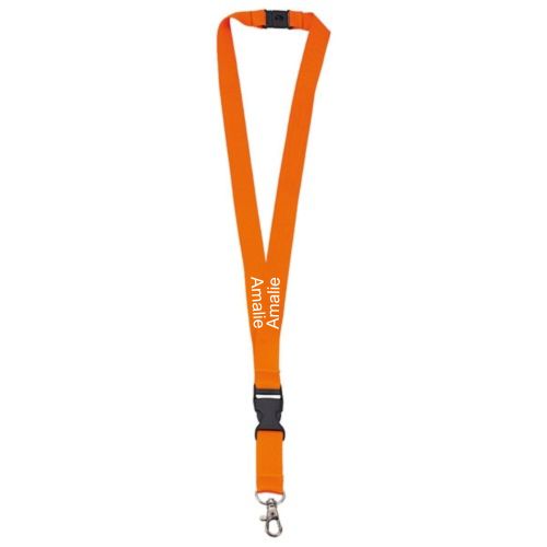 orange nøglesnor med navn