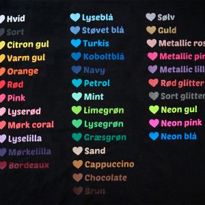 babadut skriftfarver