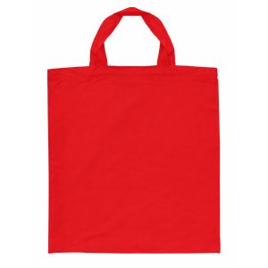 Rød mulepose med kort hank