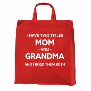 Rød indkøbsnet til mors dag gave