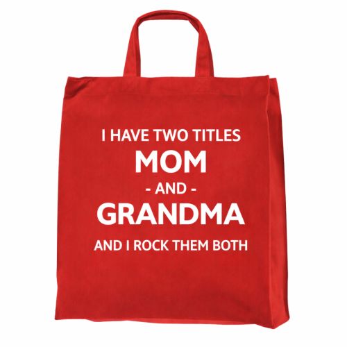 Rød indkøbsnet til mors dag gave