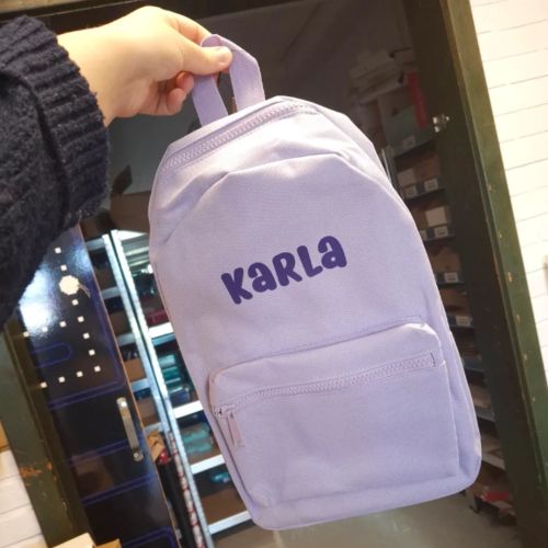 Lilla rygsæk med navn