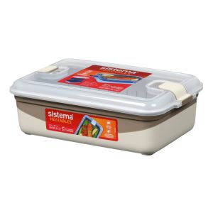 Beige steamer madkasse fra Sistema