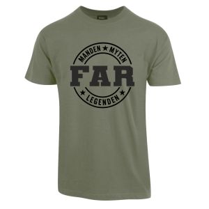 Grøn t-shirt til far med sjov tekst. 