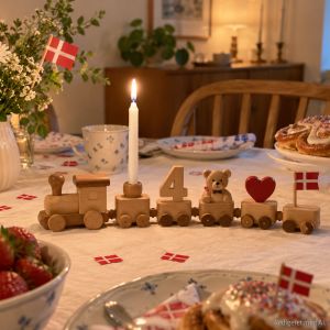 fødselsdagstog med lys i